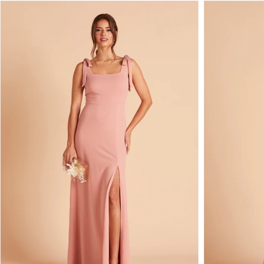 Birdy Grey ALEX CONVERTIBLE DRESS CREPE TAUPE Sz.L Dusty Rose